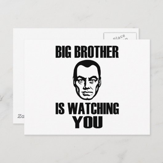Big Brother Portrait Briefkaart (Voorkant / Achterkant)
