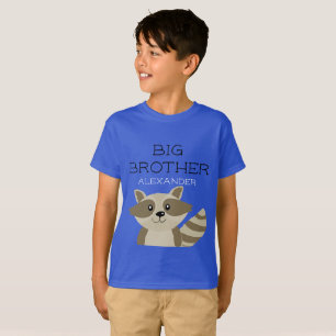 Big Brother Raccoon Animal Boys Sibling Boys T-shirt