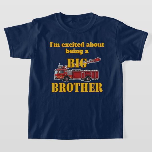 Big Brother Red Firetruck onthult ladderwagen T-shirt (Laagn)