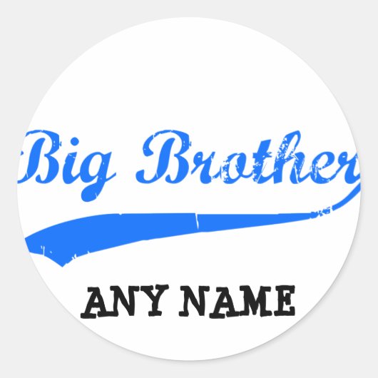 Big Brother Ronde Sticker (Voorkant)