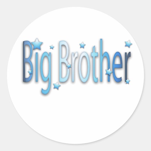 Big.Brother Ronde Sticker (Voorkant)