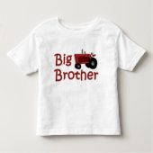 Big Brother Rood Boerderij Tractor Kinder Shirts (Voorkant)