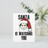 Big Brother Santa Claus kijkt naar je Feestdagenkaart (Staand voorkant)