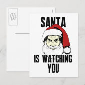 Big Brother Santa Claus kijkt naar je Feestdagenkaart (Voorkant / Achterkant)