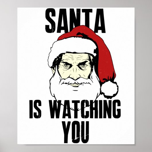 Big Brother Santa Claus kijkt naar je Poster (Voorkant)