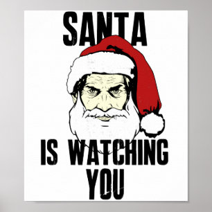 Big Brother Santa Claus kijkt naar je Poster