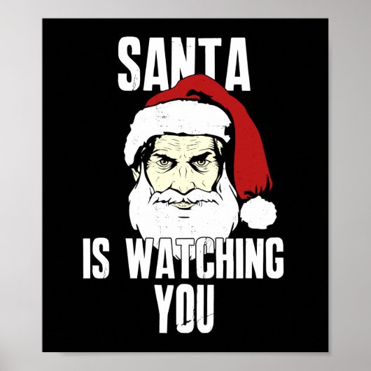 Big Brother Santa Claus kijkt naar je Poster (Voorkant)
