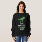 Big Brother Saurus Rex Funny Dinosaur Kerstmis Trui (Voorkant volledig)