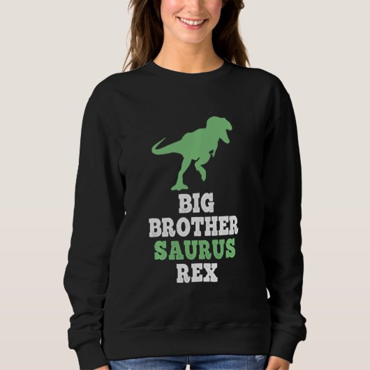 Big Brother Saurus Rex Funny Dinosaur Kerstmis Trui (Voorkant)