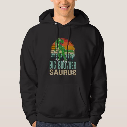 Big Brother Saurus T Rex Dinosaur Saurus Familiema Hoodie (Voorkant)