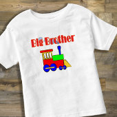 Big Brother Schattigee kleurrijke treinmotor Kinder Shirts