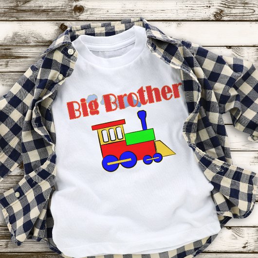 Big Brother Schattigee kleurrijke treinmotor Kinder Shirts