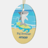 Big Brother Shark Surfing Ornament (Links)