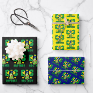 Big Brother Sibling - Schattig Brazilië Flag Art Inpakpapier Vel