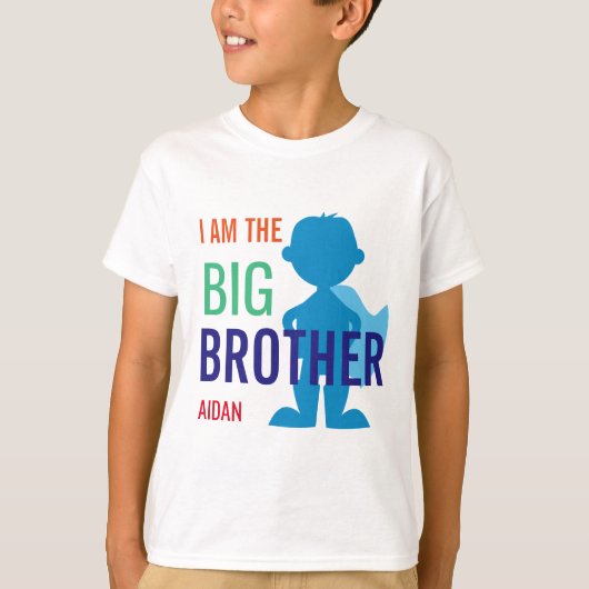 Big Brother Specialized Superheld Silhouette Boys T-shirt (Voorkant)
