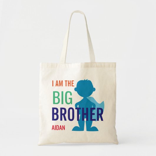 Big Brother Specialized Superheld Silhouette Boys Tote Bag (Voorkant)
