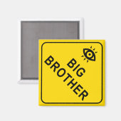 Big Brother Square Magnet (Voorkant / Achterkant)