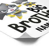 Big Brother Superheld Cat Custom Name Poster (Hoek)
