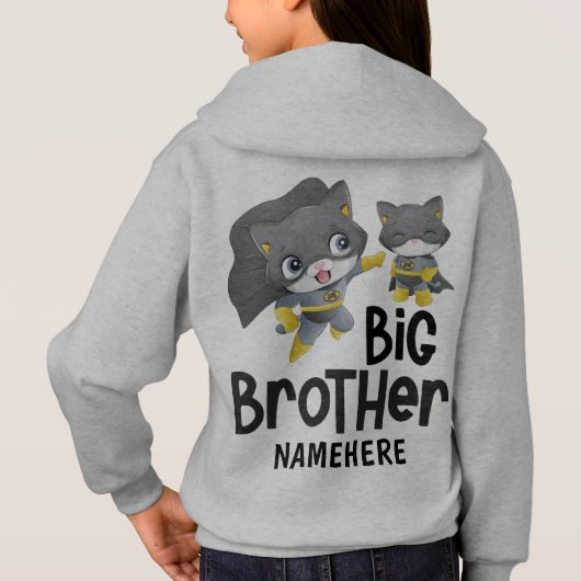 Big Brother Superheld Cat Illustratie Aangepaste n (Achterkant)