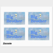 Big Brother Surfer Boy Sibling Rechthoekige Sticker (Vel)
