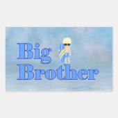 Big Brother Surfer Boy Sibling Rechthoekige Sticker (Voorkant)
