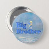 Big Brother Surfer Boy Sibling Ronde Button 7,6 Cm (Voorkant /achterkant)