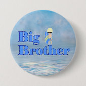 Big Brother Surfer Boy Sibling Ronde Button 7,6 Cm (Voorkant)