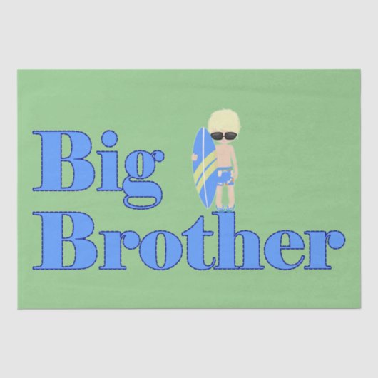 Big Brother Surfer Boy Sibling Tissuepapier (Voorkant)
