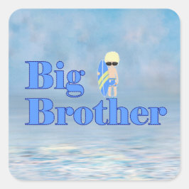 Big Brother Surfer Jongen Verwant Rechthoekig St Vierkante Sticker