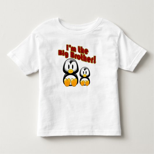Big Brother T-shirt, Schattigee pinguïns Kinder Shirts (Voorkant)