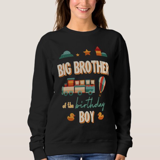 Big Brother The Birthday Boy Train Theme Matching Trui (Voorkant)