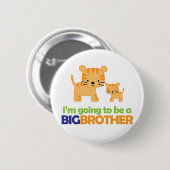Big Brother Tiger T-shirt Zwangerschap Aankondigin Ronde Button 5,7 Cm (Voorkant /achterkant)