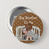 Big Brother to-be Baby shower Button (Voorkant /achterkant)
