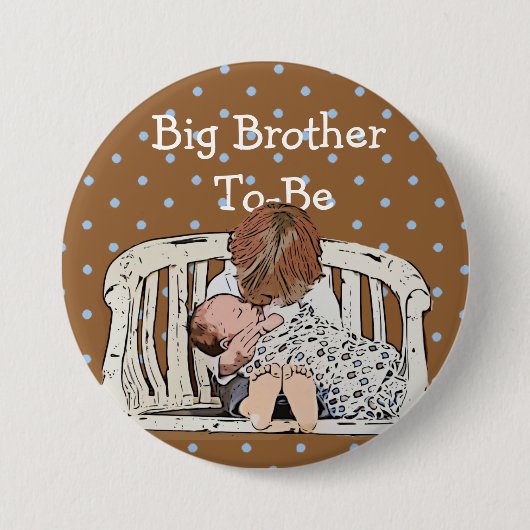 Big Brother to-be Baby shower Button (Voorkant)
