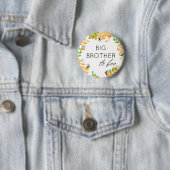 BIG BROTHER to bee Honey Bumble Bee Baby shower Ronde Button 5,7 Cm (In situ)