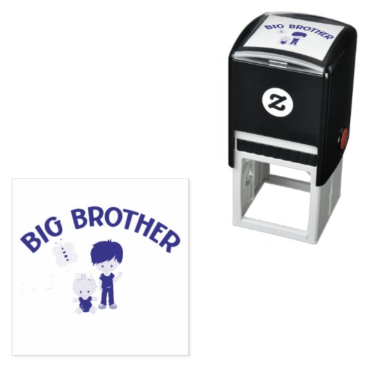 Big Brother to New Baby Sister Self-inking Stamp Zelfinktende Stempel (In situ)