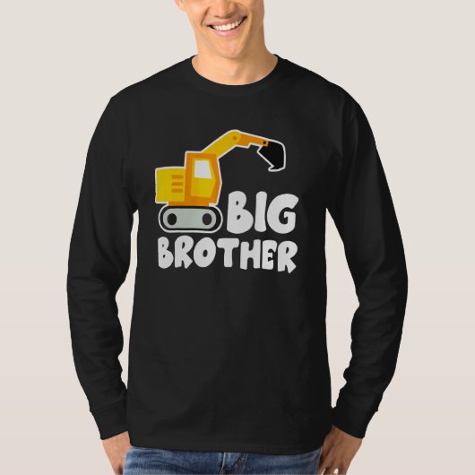 Big Brother Tractor Toddler Excavator Cute T-shirt (Voorkant)