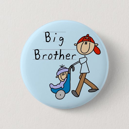 Big Brother Tshirts en cadeaus voor het vervoer Ronde Button 5,7 Cm (Voorkant)