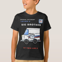 *~* BIG BROTHER Twin Girls Boys T-Shirt Post man