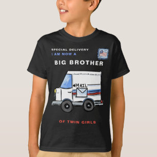 *~* BIG BROTHER Twin Girls Boys T-Shirt Post man
