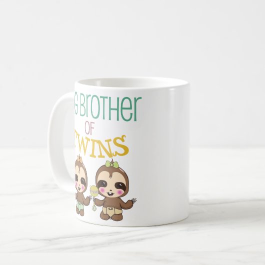Big Brother Twins Coffee Mok Zwangerschap onthulle (Voorkant links)