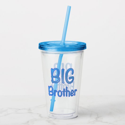 Big Brother Typografie Acryl Drinkbeker (Achterkant)