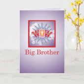 Big Brother van Baby Zuster, gefeliciteerd WOW! Kaart (Gele Bloem)