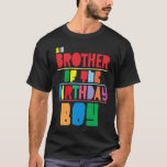 Big Brother van Birthday Boy Colorful Party Matchi T-shirt<br><div class="desc">Big Brother of Birthday Boy Colorful Party Matching Family.</div>