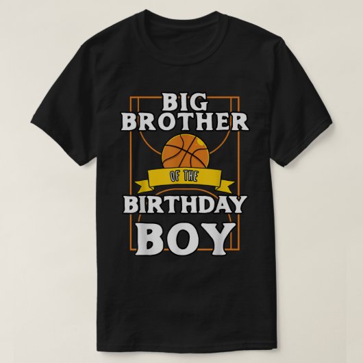 Big Brother van de Birthday Baller Basketball Bday T-shirt (Design voorkant)