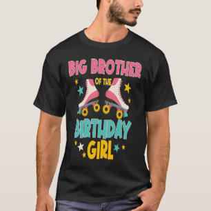 Big Brother van de Birthday Girl Roller Schaatsen  T-shirt