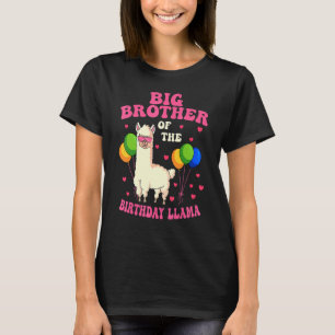 Big Brother van de Birthday Lama Bday Party Famil T-shirt