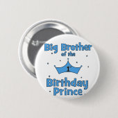 Big Brother van de eerste Birthday Prince Ronde Button 5,7 Cm (Voorkant /achterkant)