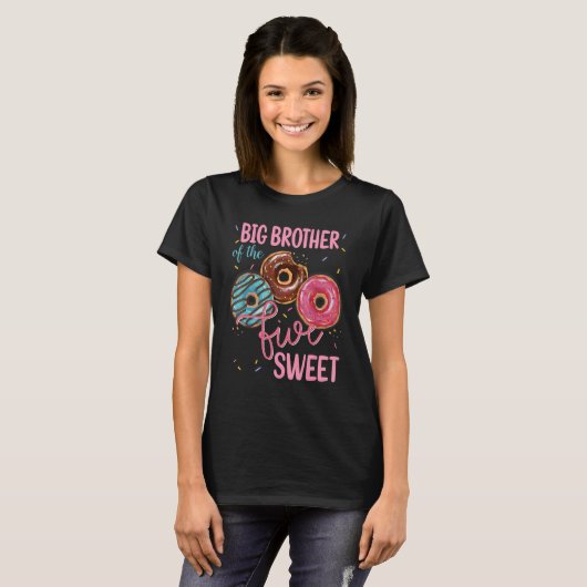 Big Brother van de liefste vijftigste donut bday p T-shirt (Voorkant volledig)