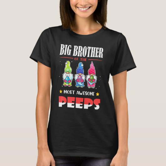 Big Brother van de meest Geweldige gnomen kotst gn T-shirt (Voorkant)